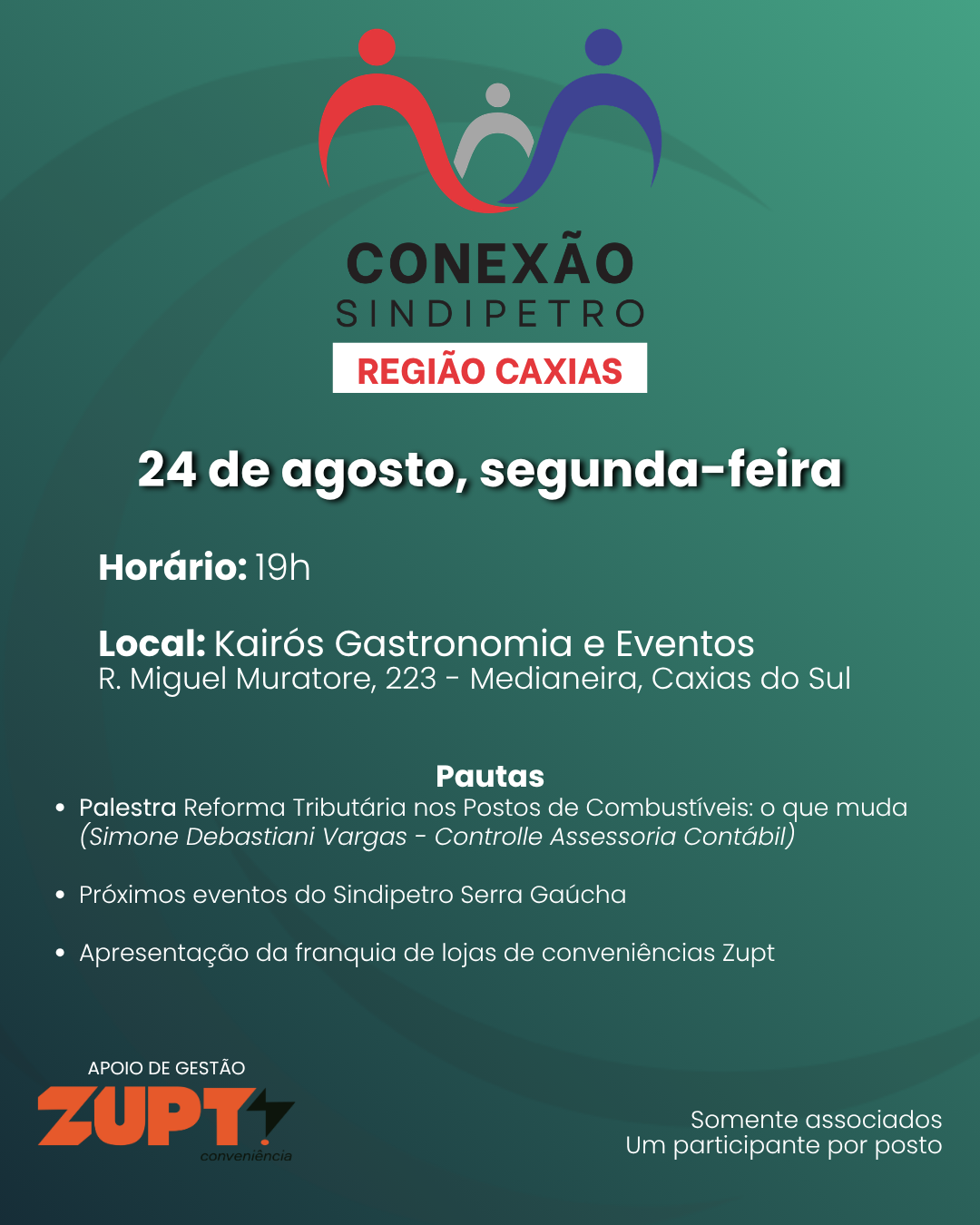 CONEXÃO SINDIPETRO - REUNIÃO JANTAR - REGIÃO CAXIAS DO SUL