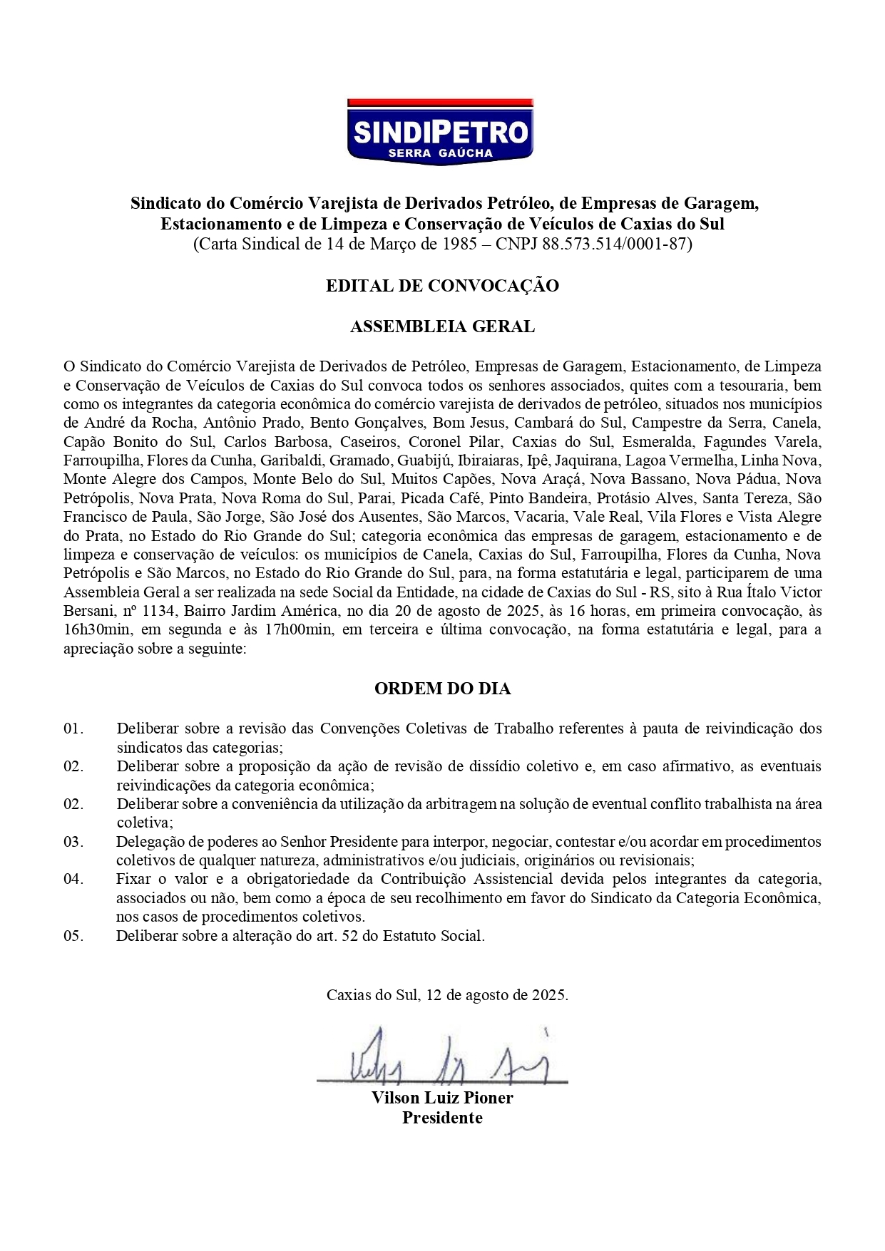 ASSEMBLEIA GERAL - CCT 2025-2026